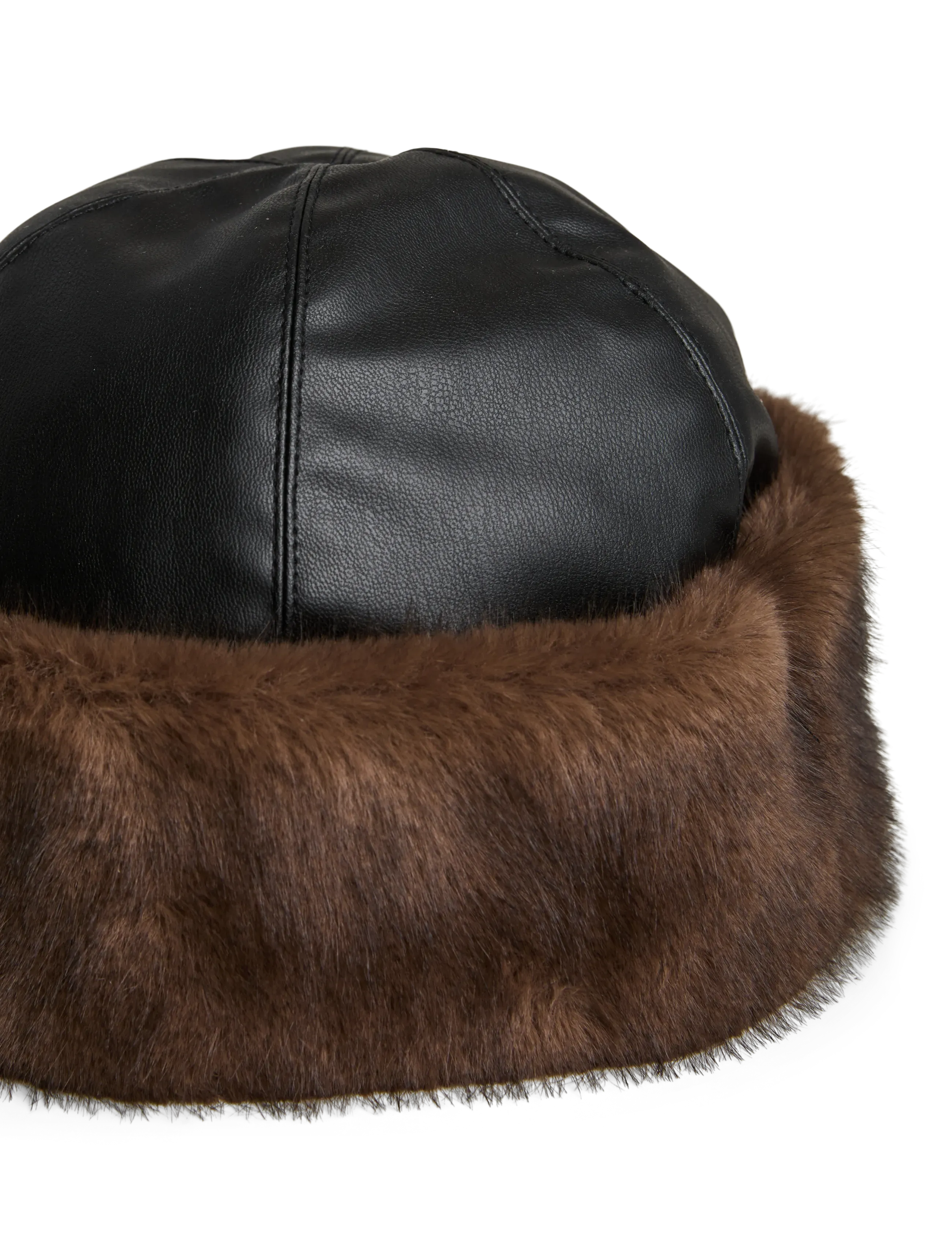 Pieces - PCJUTLANDIA WB PU HAT BC - mütsid - ganache - 5