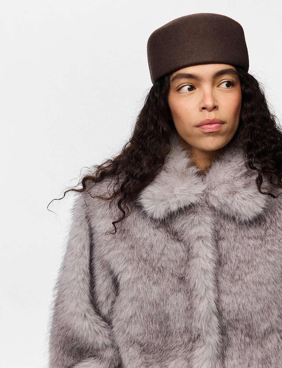 Pieces - PCVIOLA PILLBOX WOOL HAT BC - hüte - hot fudge - 5