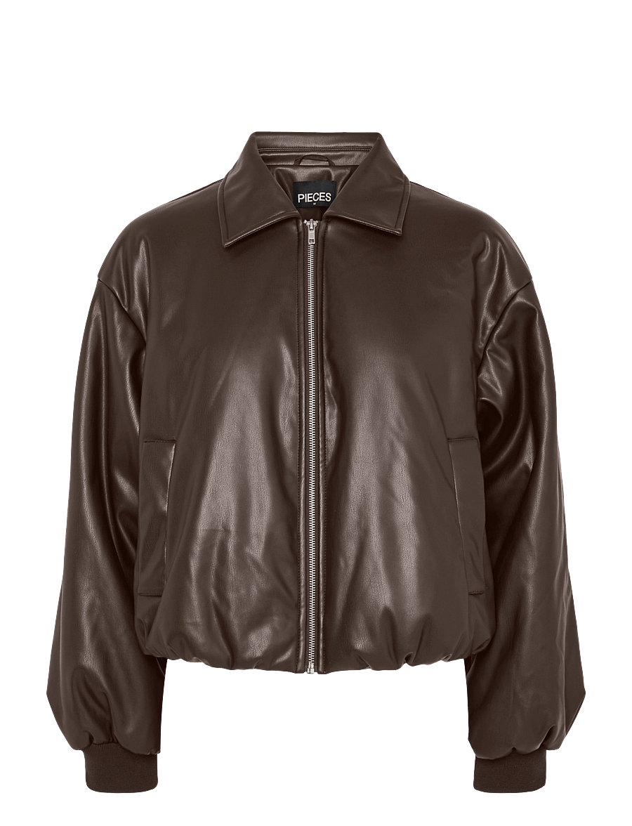 Pieces - PCLARA PADDED COATED BOMBER JACKET WB BC - hot fudge - 1