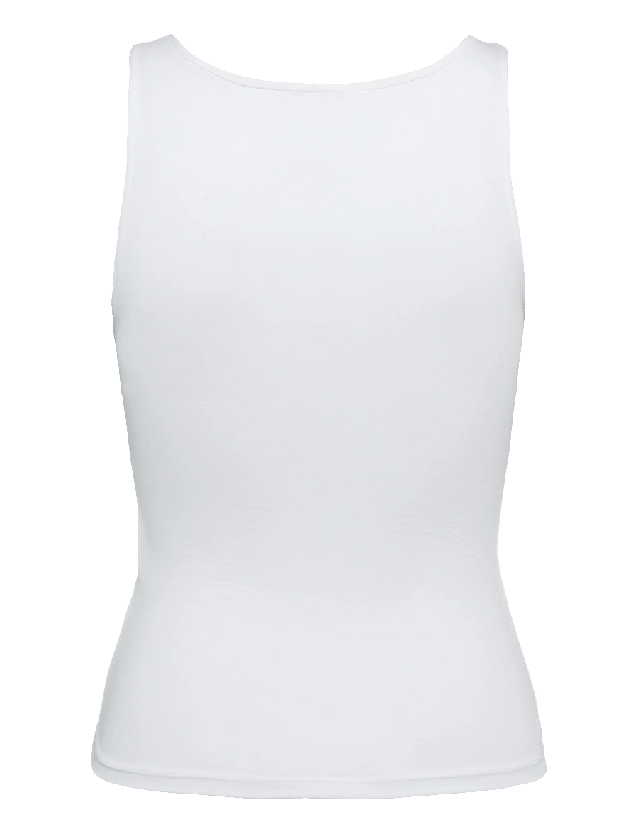 Pieces - PCAMANDA SL LACE DETAIL TANK TOP JRS D2D - tanktops - bright white - 1