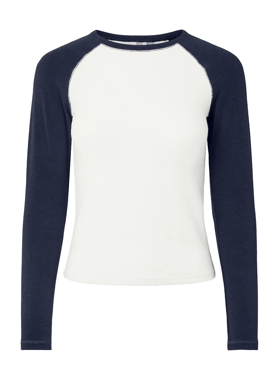 Pieces - PCANNALINA LS O-NECK TOP JRS D2D - pikkade varrukatega topid - bright white - 0