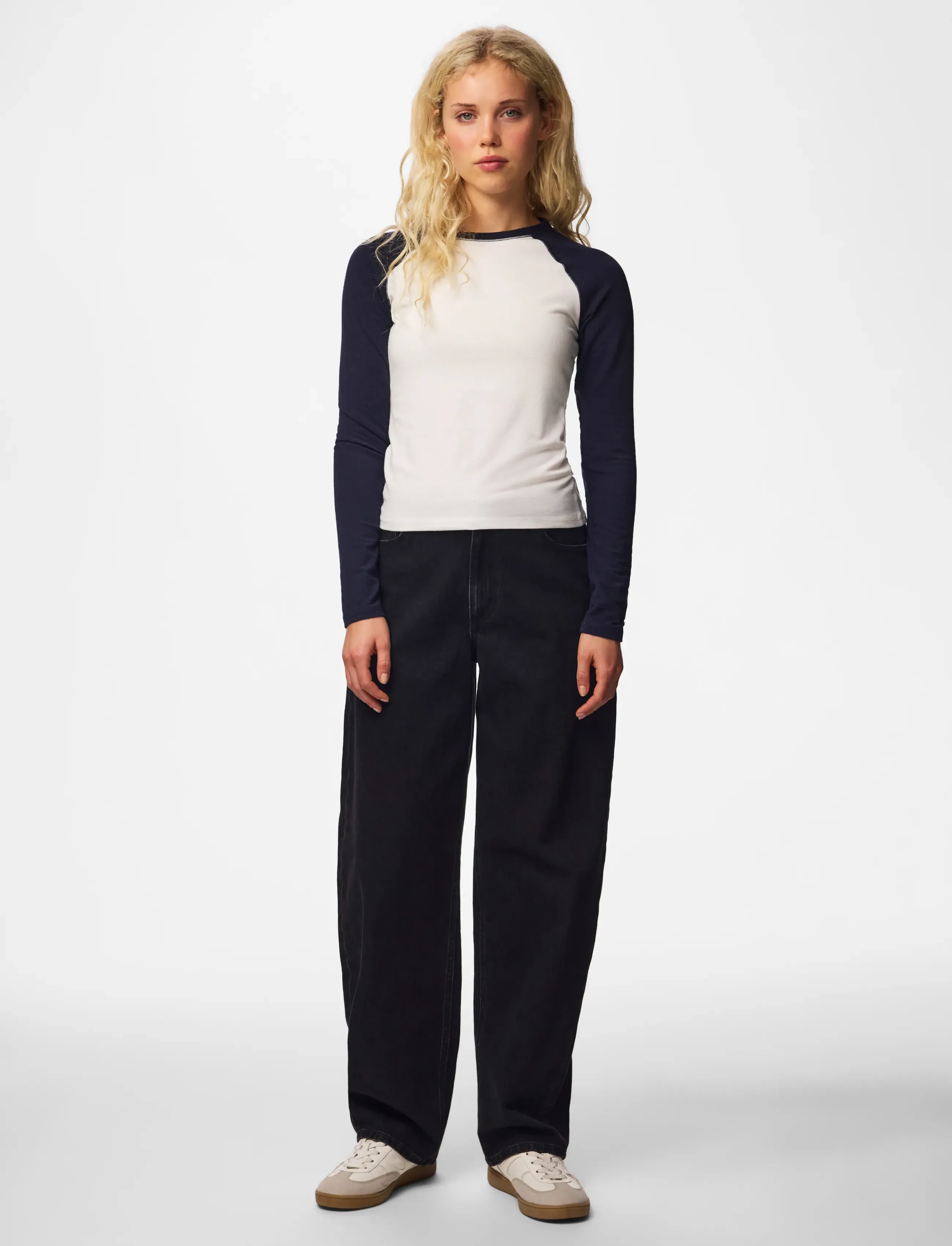 Pieces - PCANNALINA LS O-NECK TOP JRS D2D - long-sleeved tops - bright white - 3
