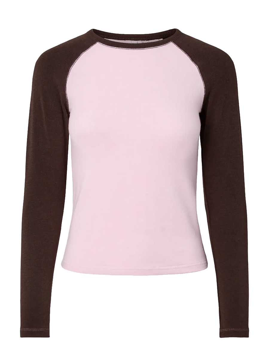 Pieces - PCANNALINA LS O-NECK TOP JRS D2D - roseate spoonbill - 1