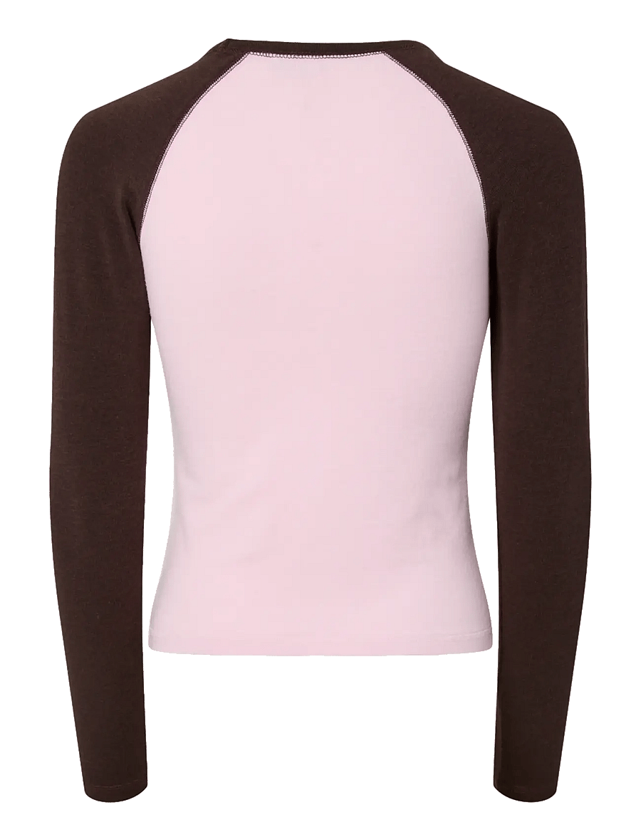 Pieces - PCANNALINA LS O-NECK TOP JRS D2D - roseate spoonbill - 2