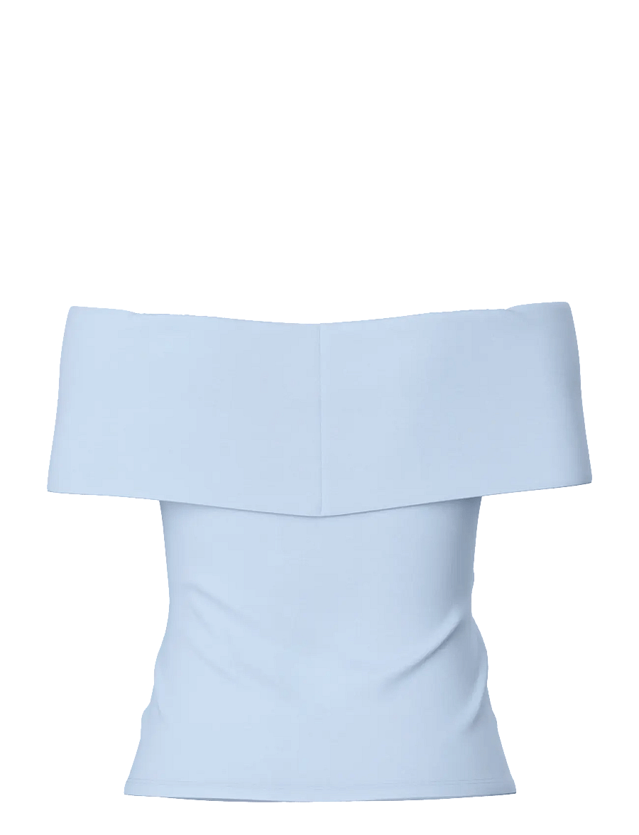 Pieces - PCGEORGINA OFF SHOULDER TOP JRS D2D - cashmere blue - 2