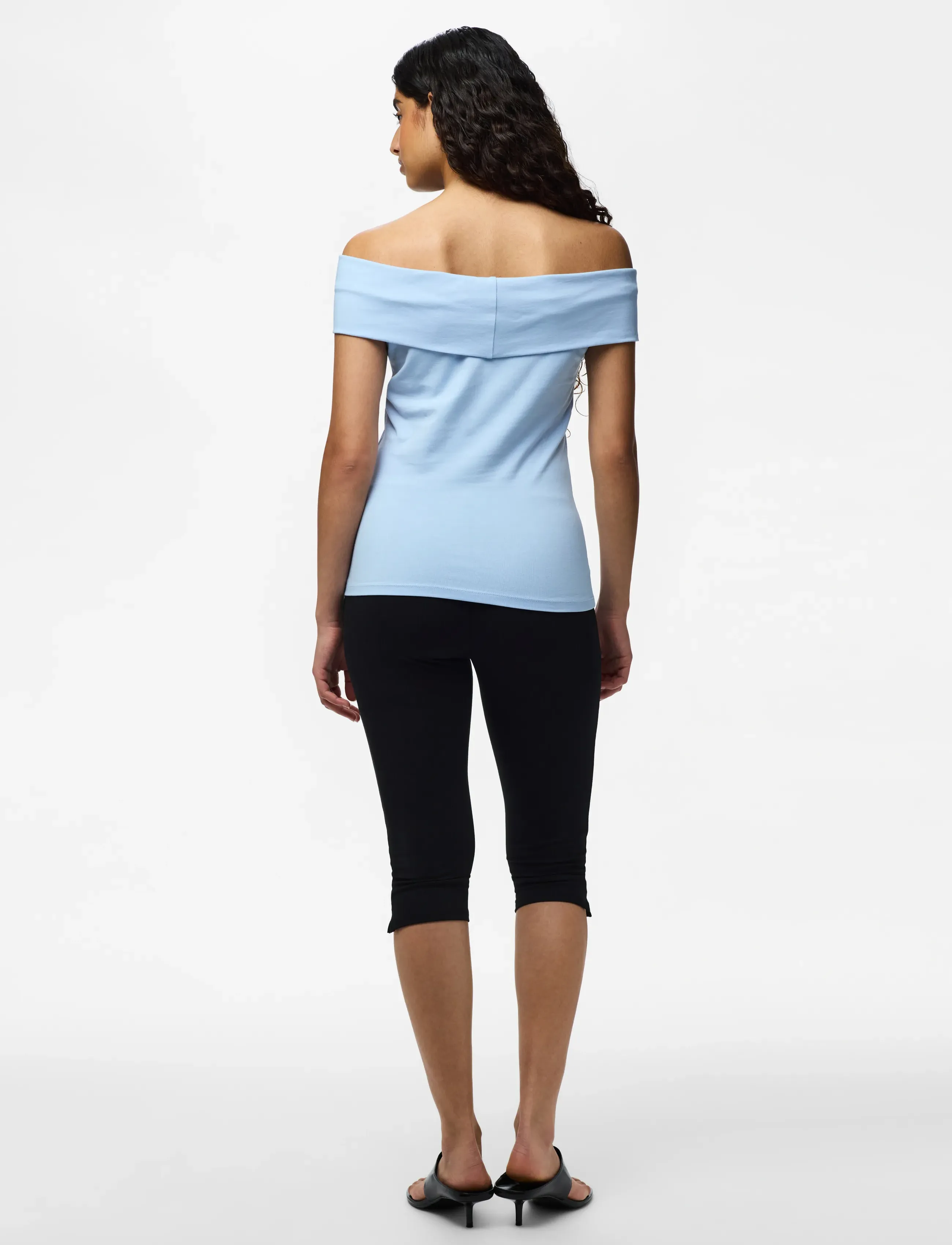 Pieces - PCGEORGINA OFF SHOULDER TOP JRS D2D - cashmere blue - 3