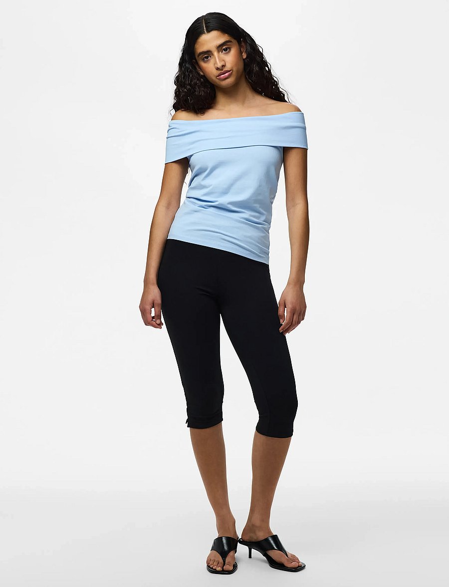 Pieces - PCGEORGINA OFF SHOULDER TOP JRS D2D - cashmere blue - 4