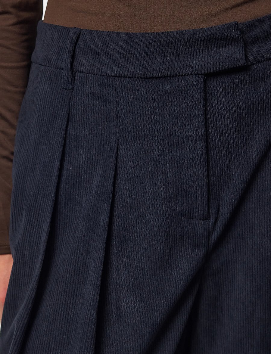 Pieces - PCABBA BARREL CORDUROY PANTS D2D - night sky - 5