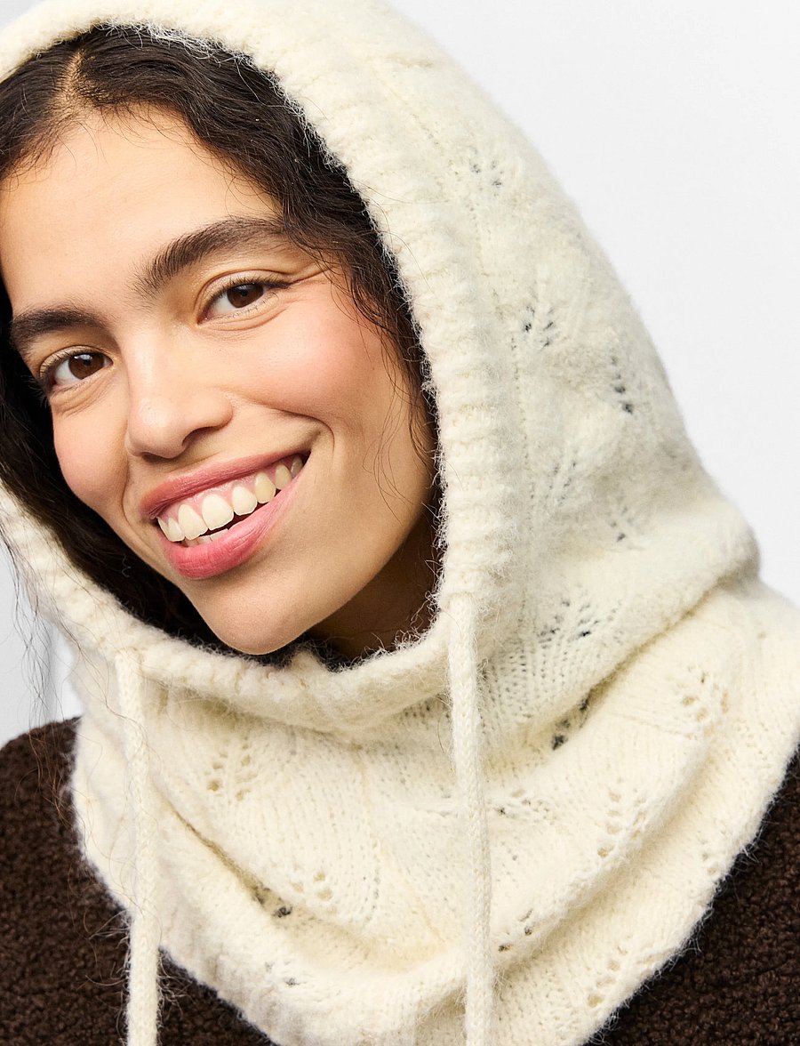 Pieces - PCNAMBI POINTELLE BALACLAVA NOOS BC - maskmütsid - whitecap gray - 2