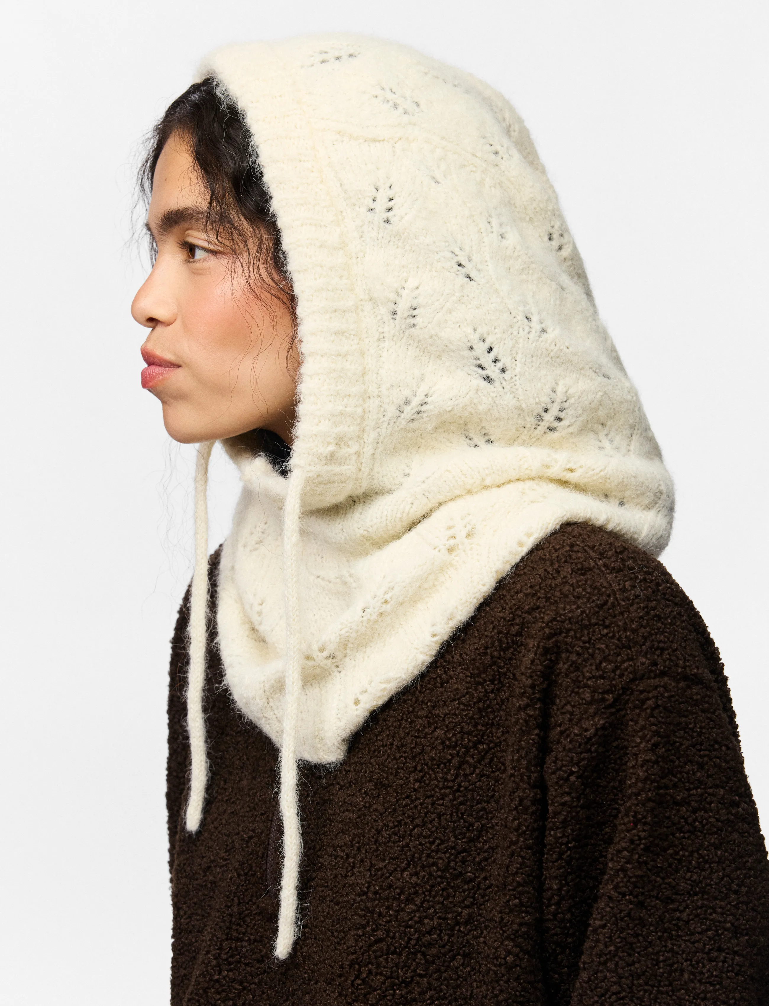 Pieces - PCNAMBI POINTELLE BALACLAVA NOOS BC - maskmütsid - whitecap gray - 4