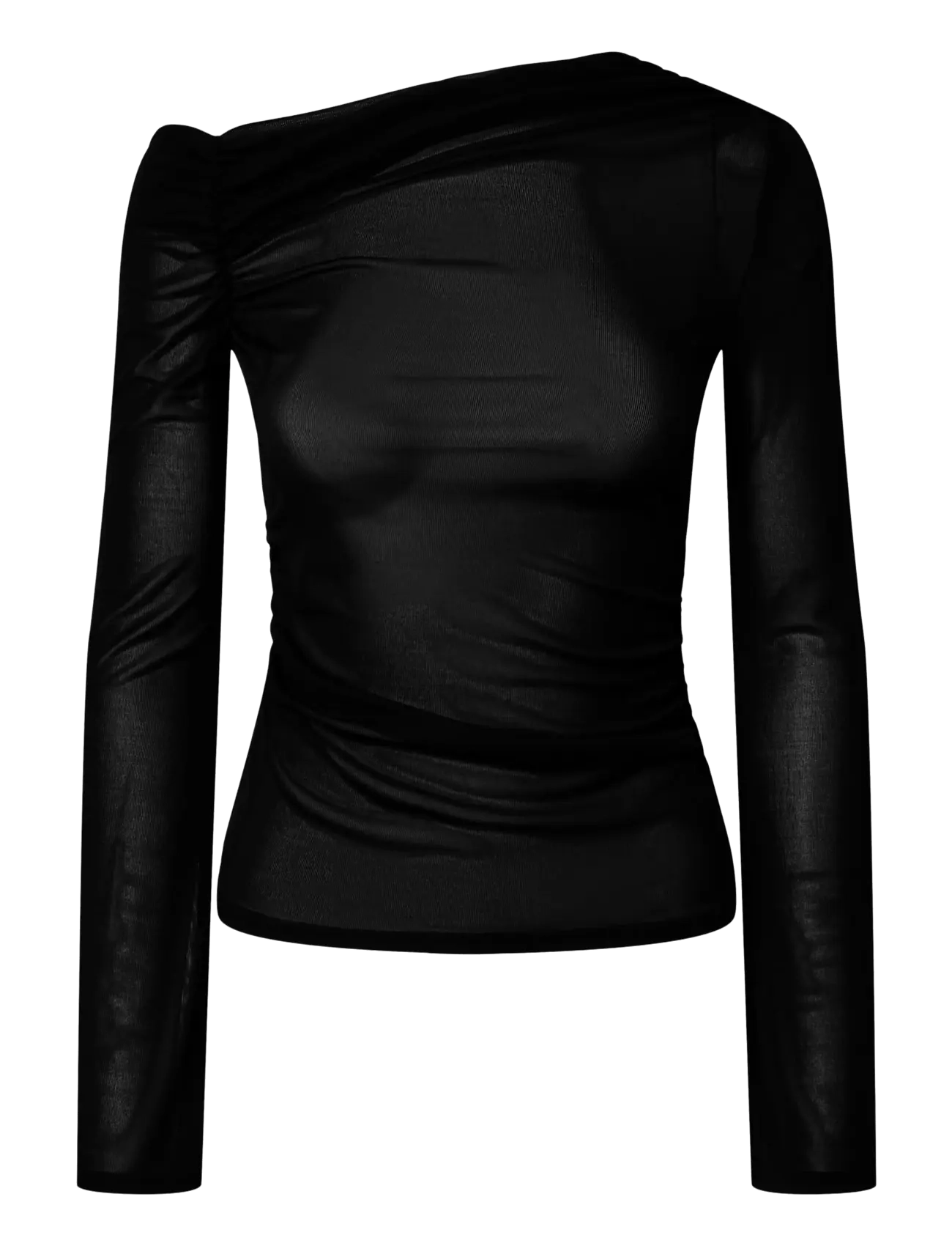 Pieces - PCALVILDA ONE SHOULDER TOP JRS D2D - langærmede bluser - black - 1
