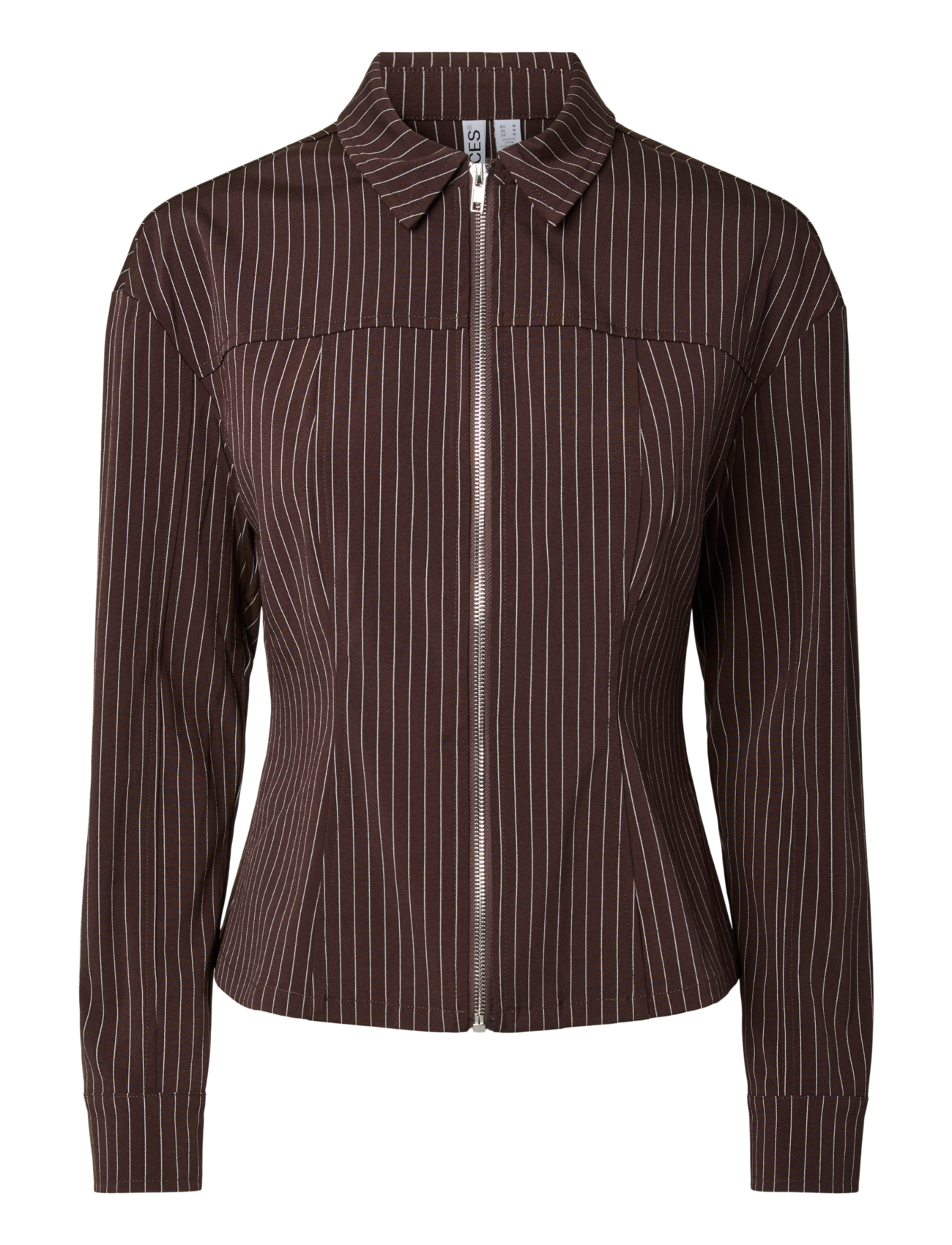 Pieces PCANJA LS ZIP SHIRT WVN D2D - Kleidung - DELICIOSO / brown