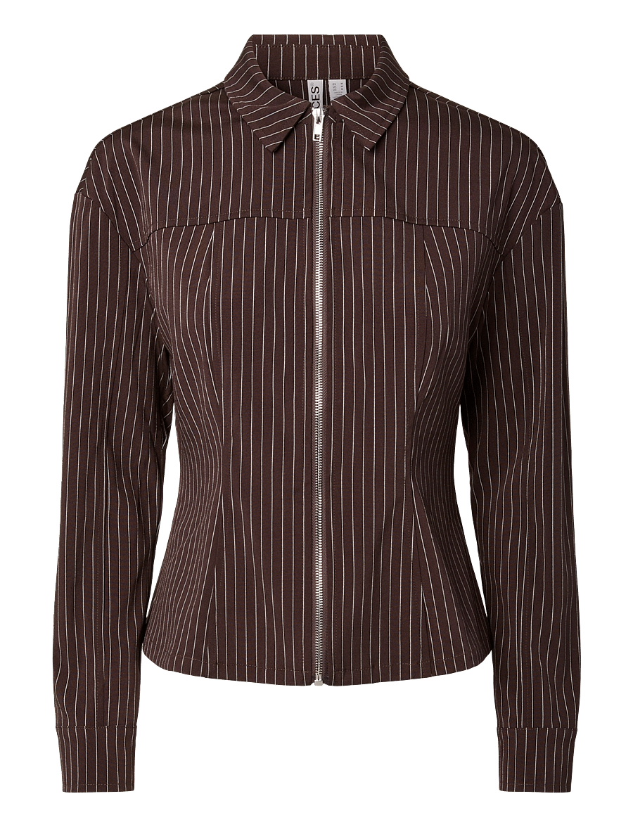 Pieces - PCANJA LS ZIP SHIRT WVN D2D - delicioso - 1