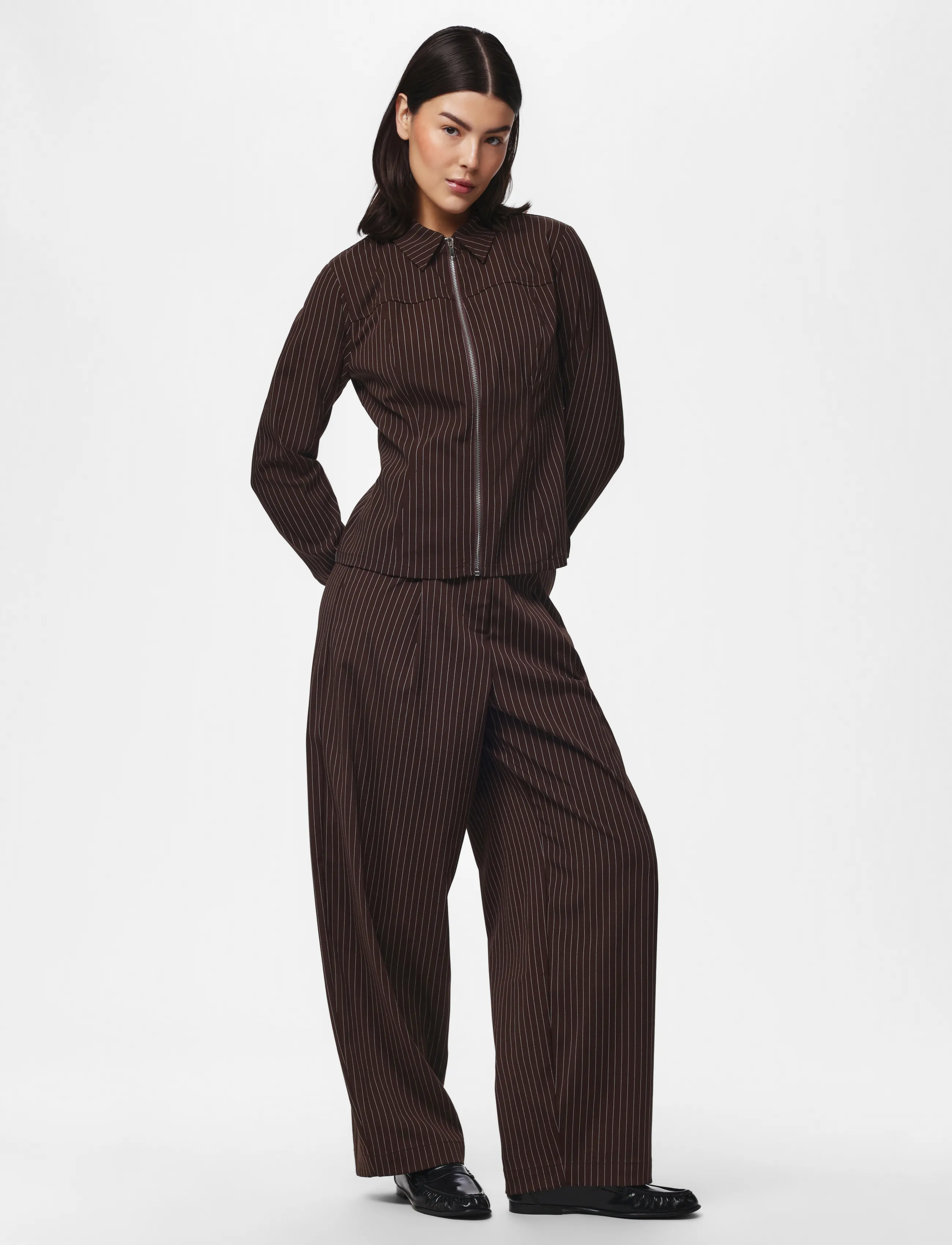 PIECES Pcanja Ls Zip Shirt Wvn D2D skjortor dam – bild 6