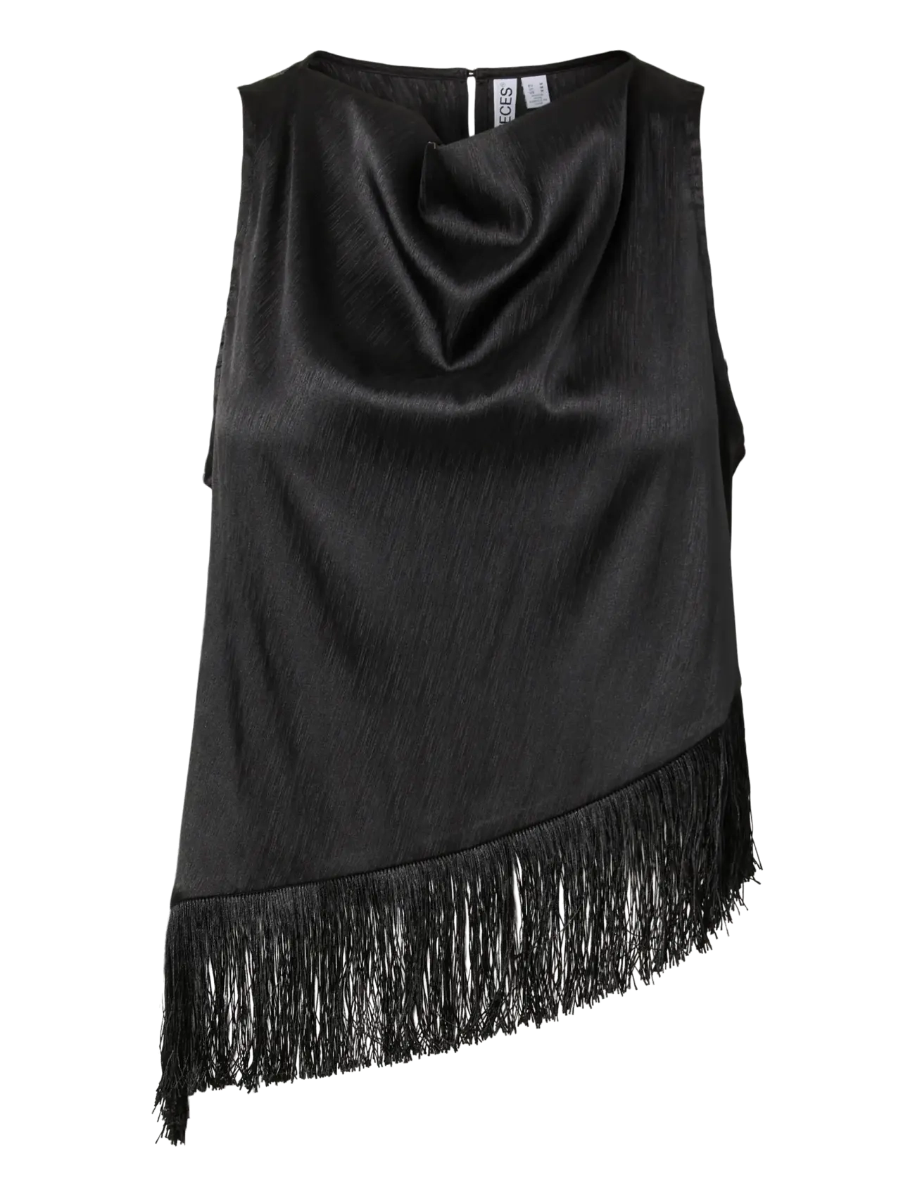 Pieces PCANNE SL FRILL TOP WVN D2D - Occasionwear - BLACK / black