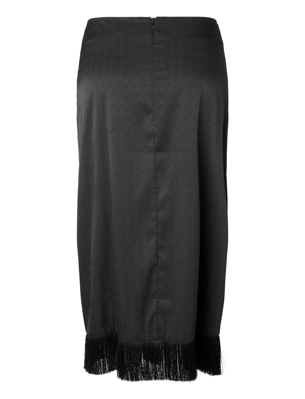 Pieces - PCANNE MW FRILL MIDI SKIRT WVN D2D - midi skirts - black - 1