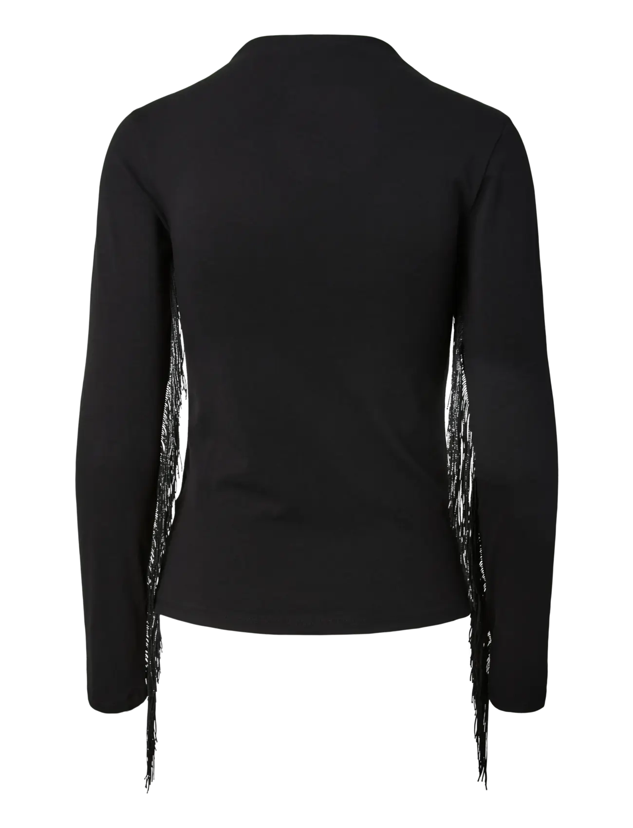 Pieces - PCOLLIE LS O-NECK FRILLS TOP JRS D2D - black - 1