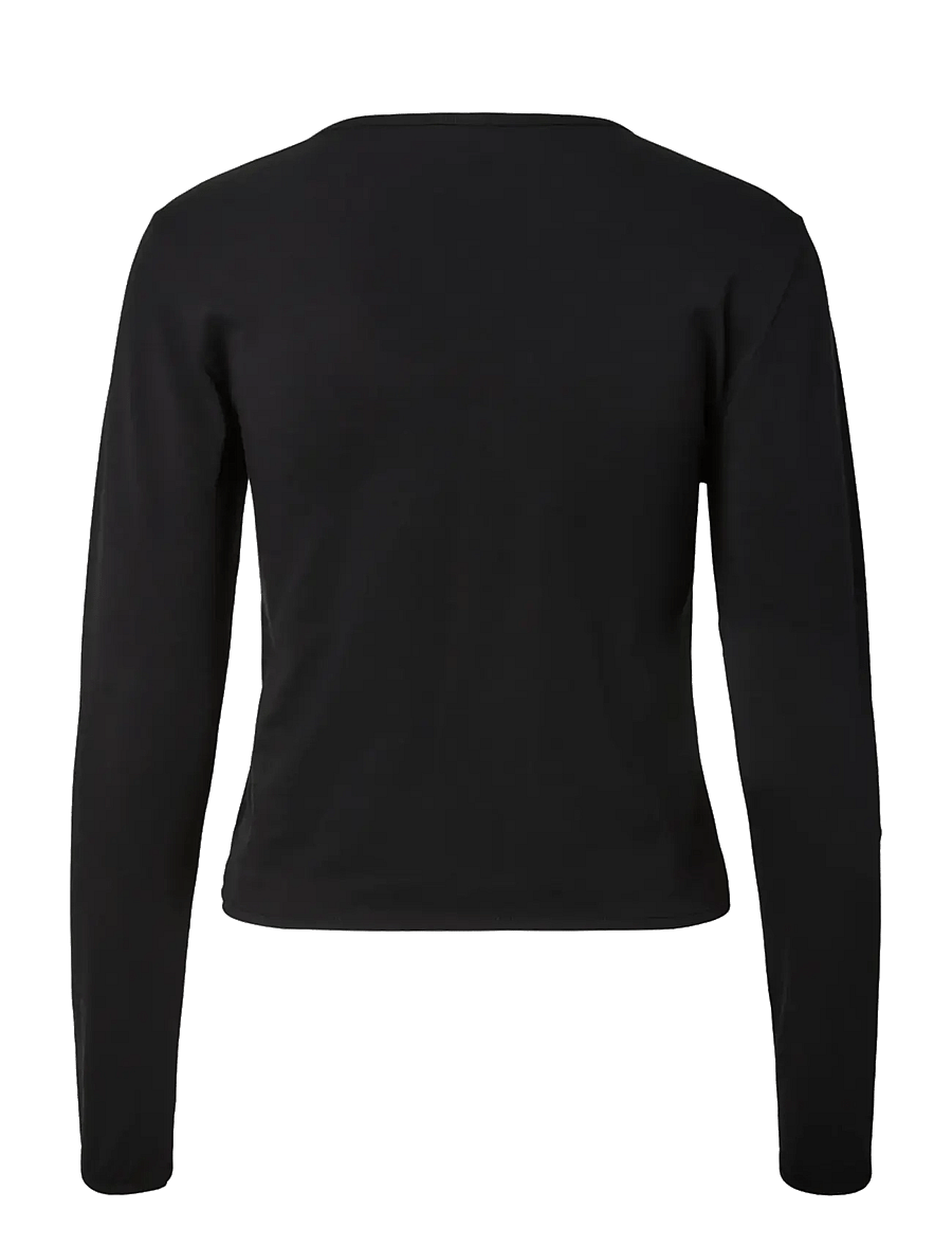 Pieces - PCOLIVIA LS DETAILED TOP JRS D2D - black - 1