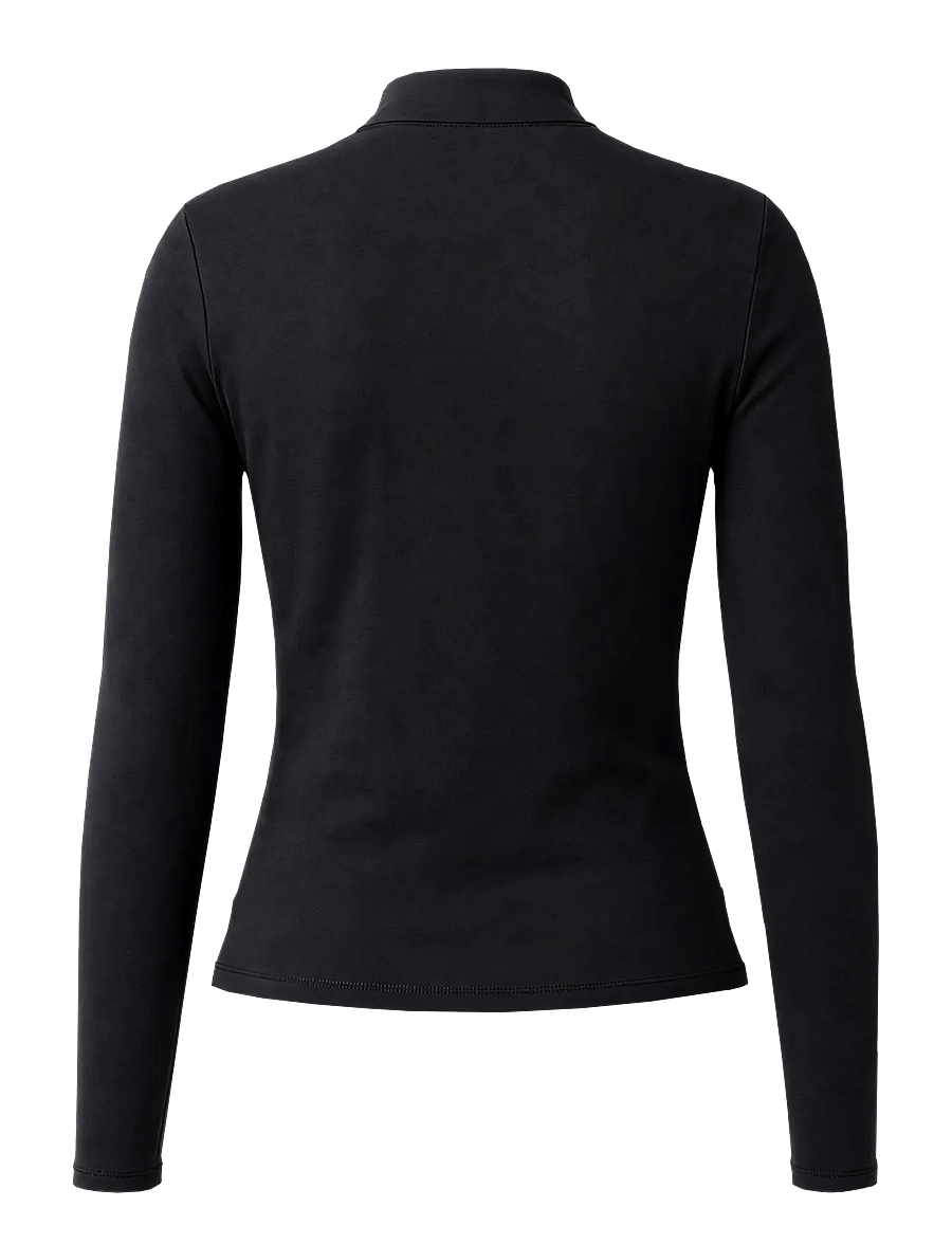 Pieces - PCMELLY LS KEYHOLE TOP JRS D2D - langærmede bluser - black - 2