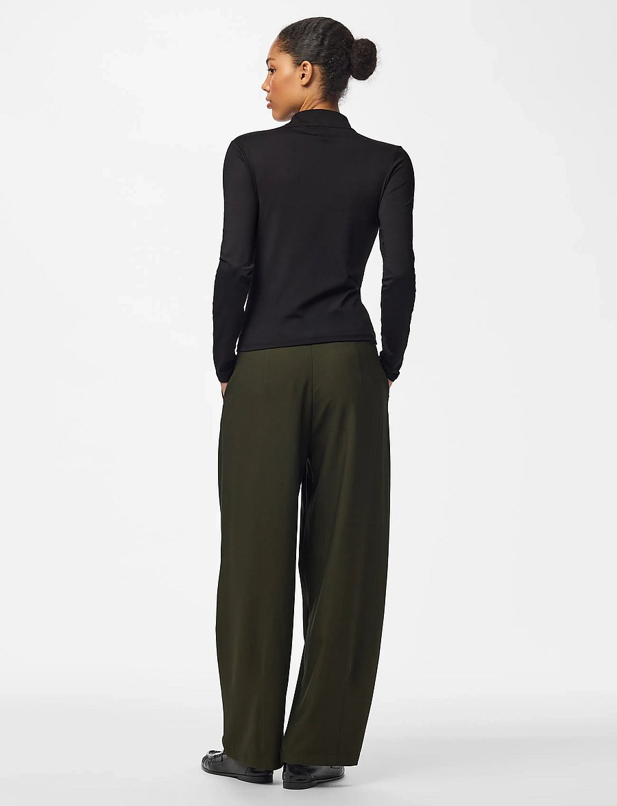 Pieces - PCMELLY LS KEYHOLE TOP JRS D2D - langærmede bluser - black - 3