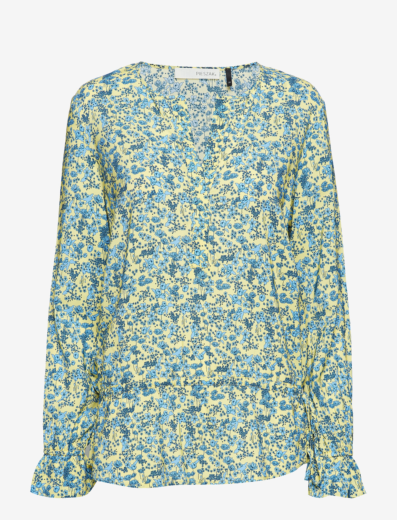 Pieszak - Louisa tie top - blouses met lange mouwen - pale yellow - 0