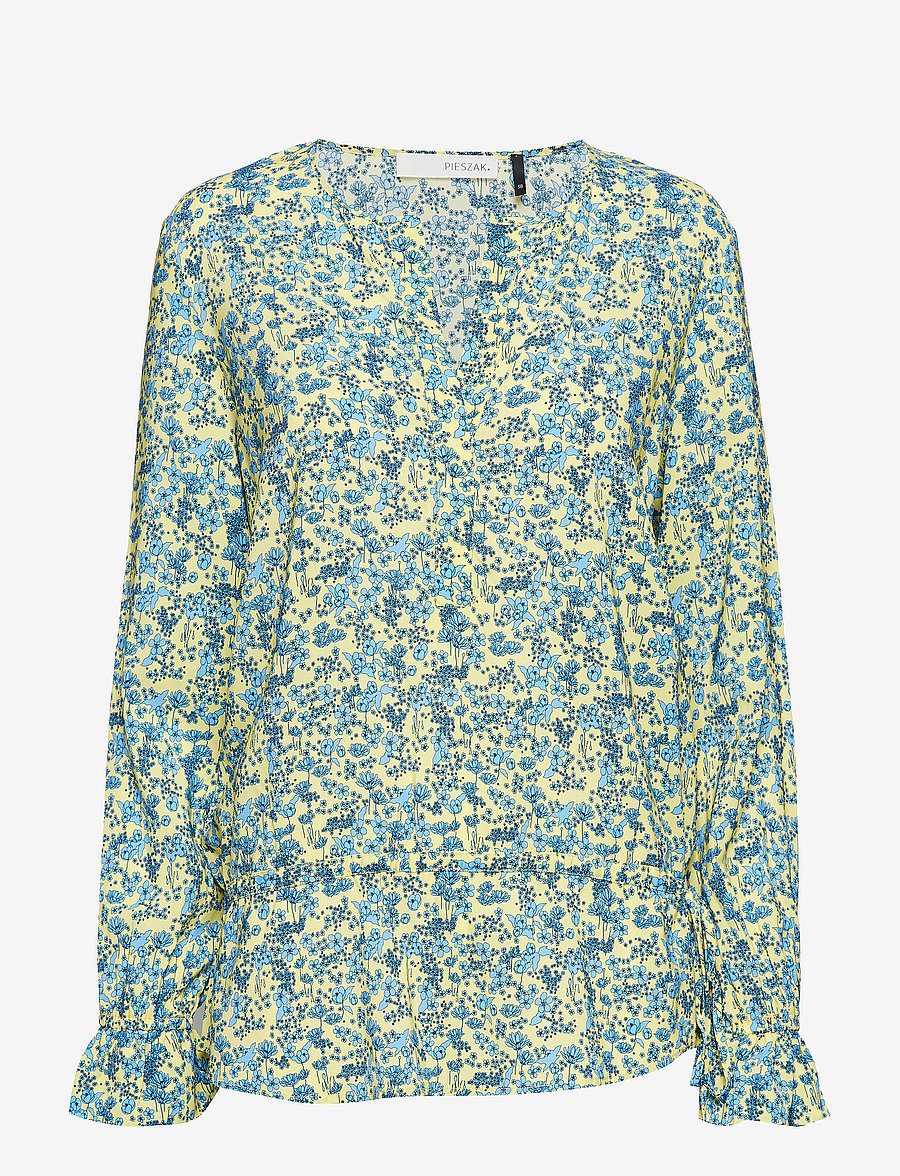Pieszak - Louisa tie top - langärmelige blusen - pale yellow - 0