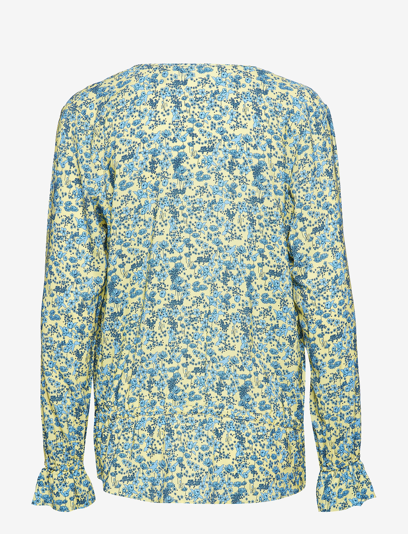 Pieszak - Louisa tie top - long-sleeved blouses - pale yellow - 1