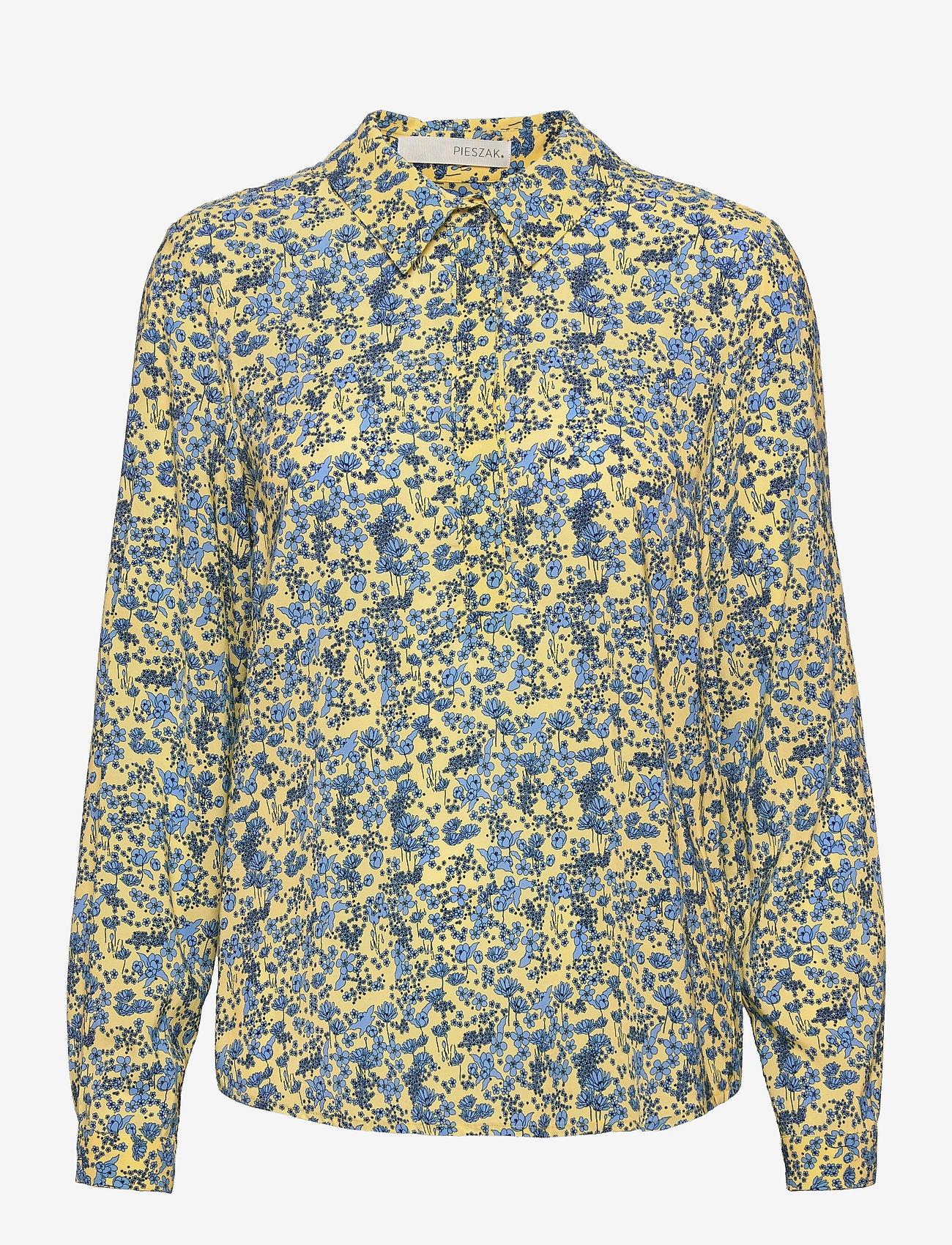 Pieszak - Louisa placket shirt - blouses met lange mouwen - pale yellow - 0