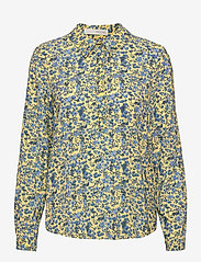 Pieszak - Louisa placket shirt - blouses met lange mouwen - pale yellow - 0