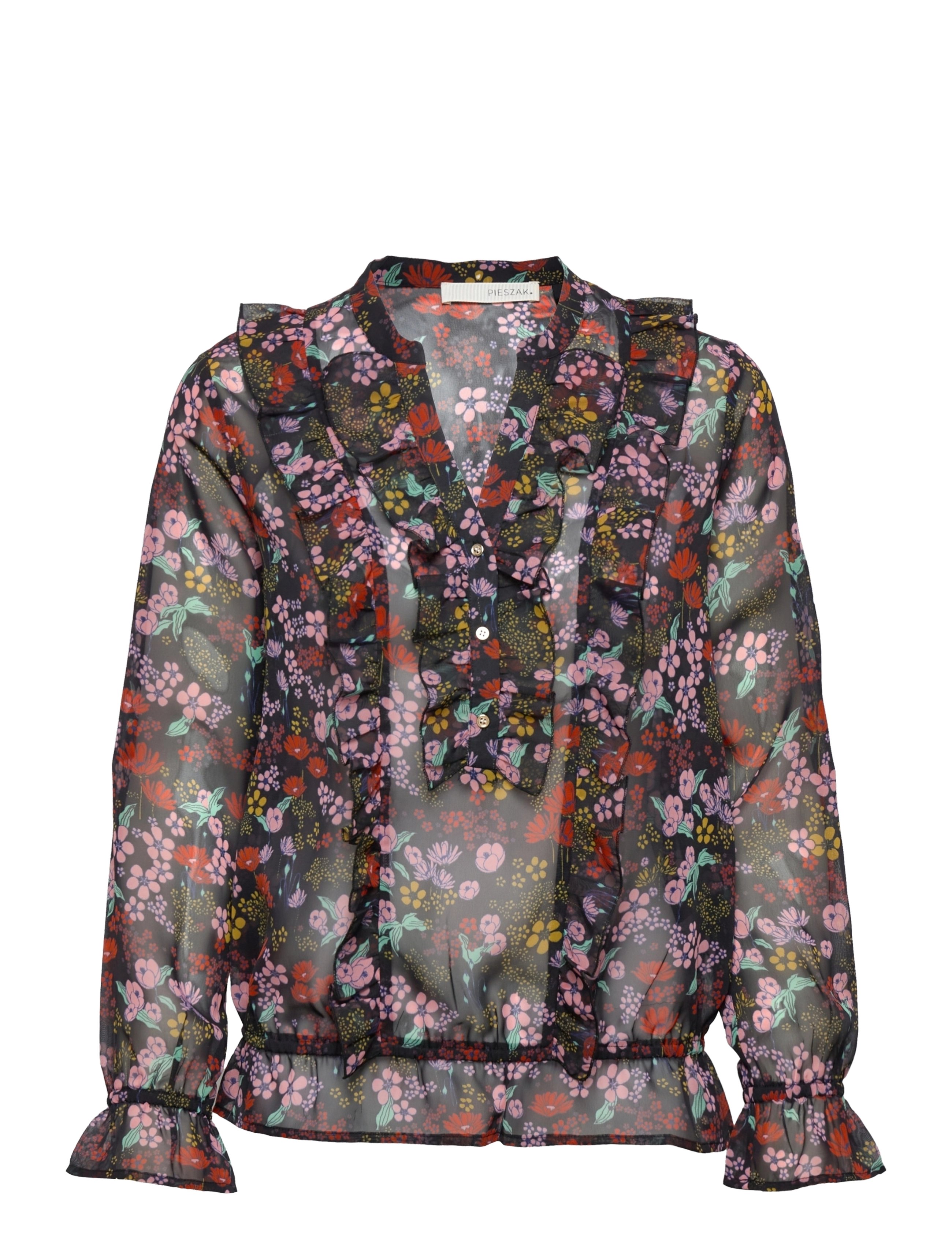 Pieszak Lina frill blouse - Bluser - PRINT / multi