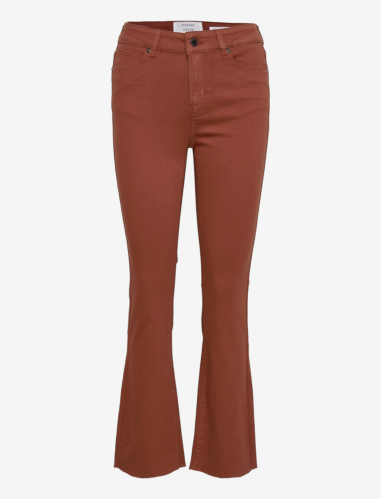 Pieszak - Jelena kick flare color - džinsa bikses ar platām starām - brown - 0