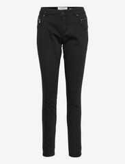 Pieszak - New Barbara Wash Black Striped - trousers with skinny legs - black - 0