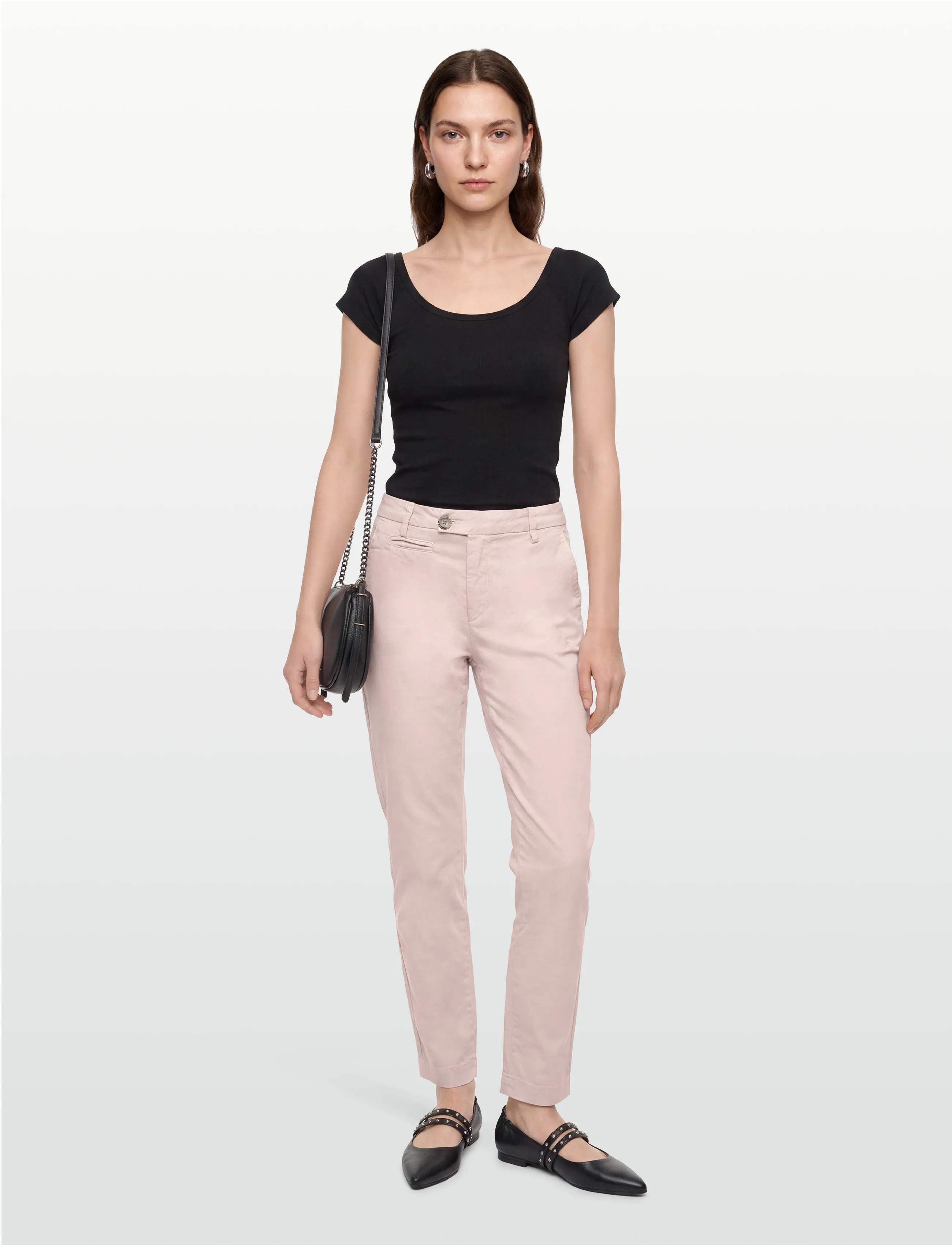 Pieszak - PD-Anika Support Cropped Chino - kitsalõikelised püksid - pale rose - 0