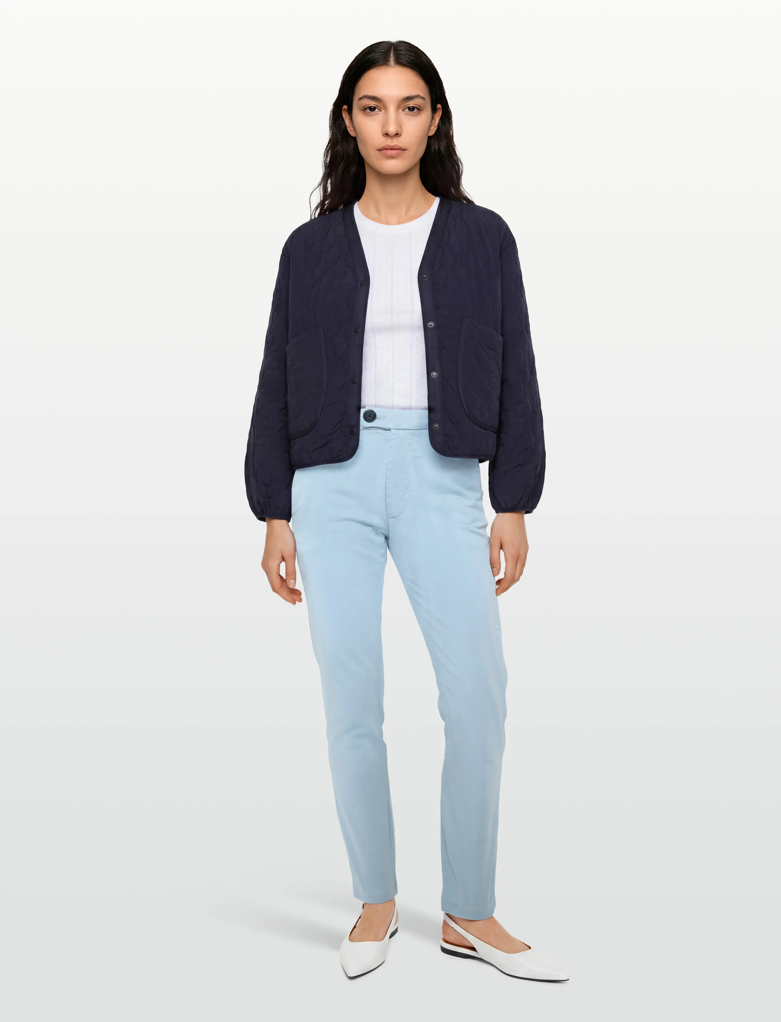 Pieszak - PD-Anika Support Cropped Chino - slim fit bukser - sky blue - 0