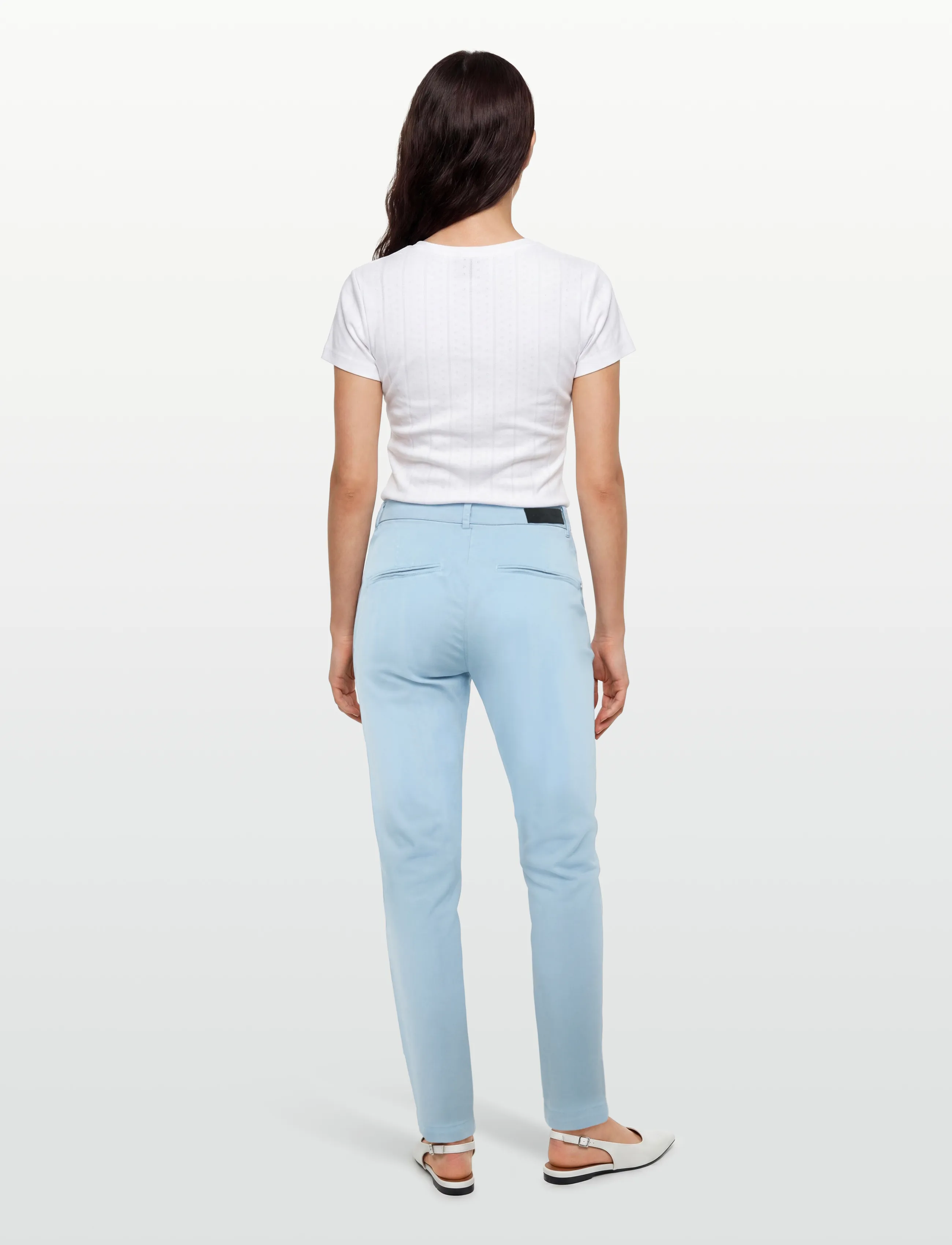 Pieszak - PD-Anika Support Cropped Chino - slim fit bukser - sky blue - 4