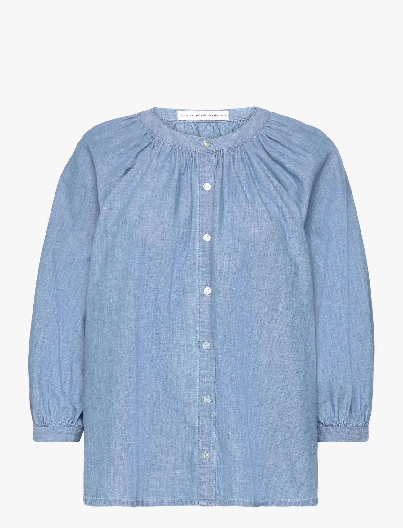 Pieszak - PD-Lola Lonnie Boheme Shirt Fine De - jeansskjortor - denim blue - 0