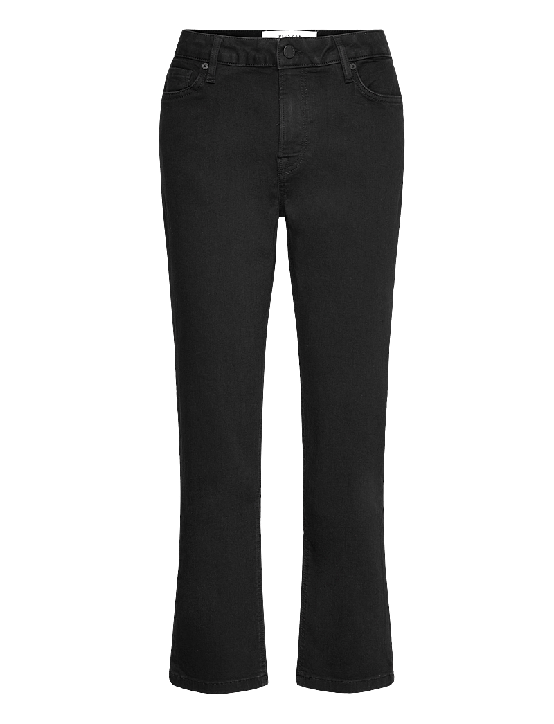 Pieszak - PD-Trisha Cropped Jeans Wash Suppor - straight jeans - black - 0