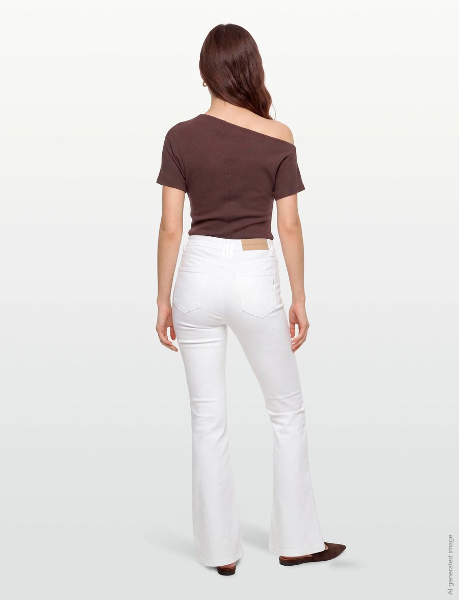 Pieszak - PD-Jelena Jeans White - schlaghosen - white - 4