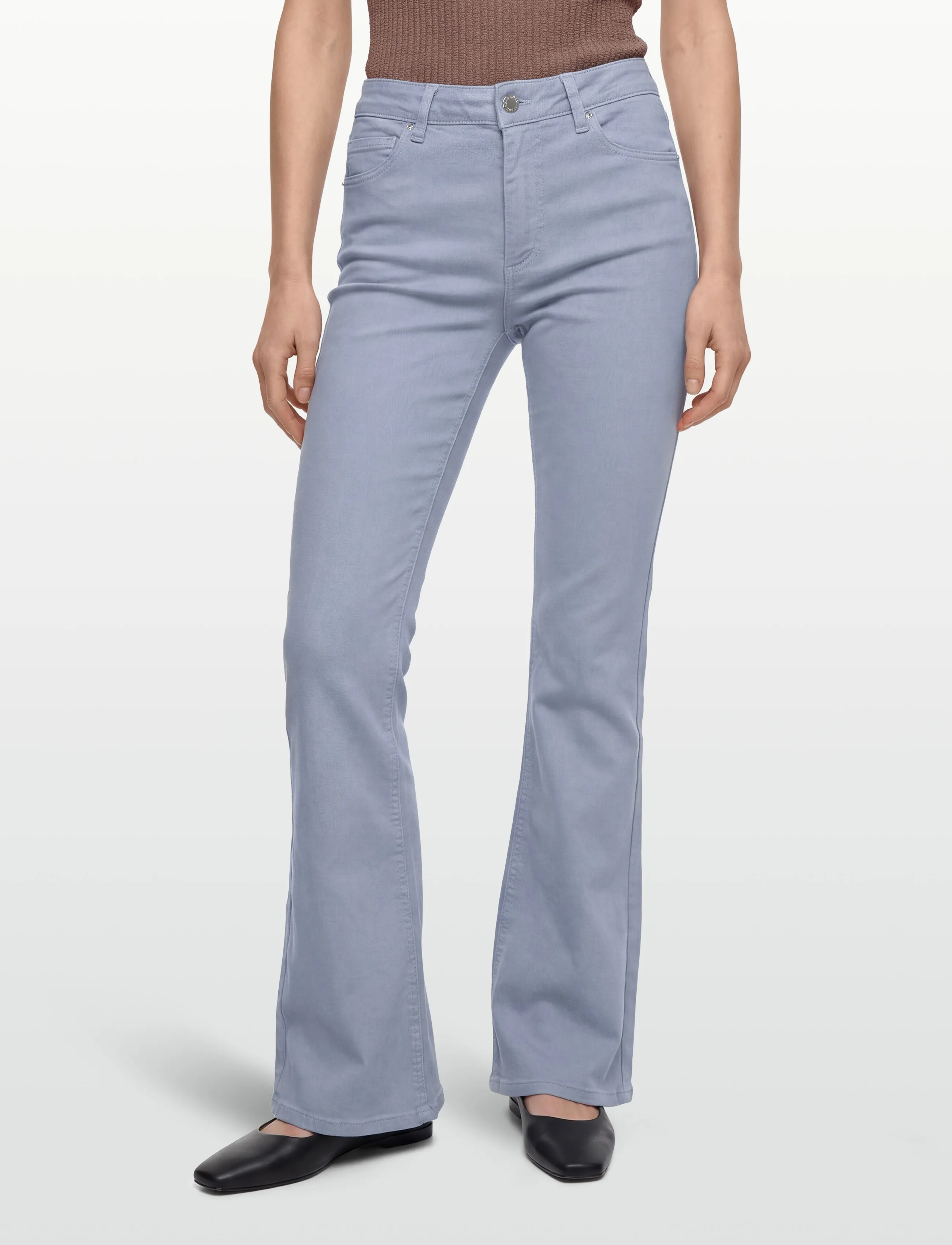 Pieszak - PD-Marija Jeans Colors - nuo kelių platėjantys džinsai - steel blue - 3