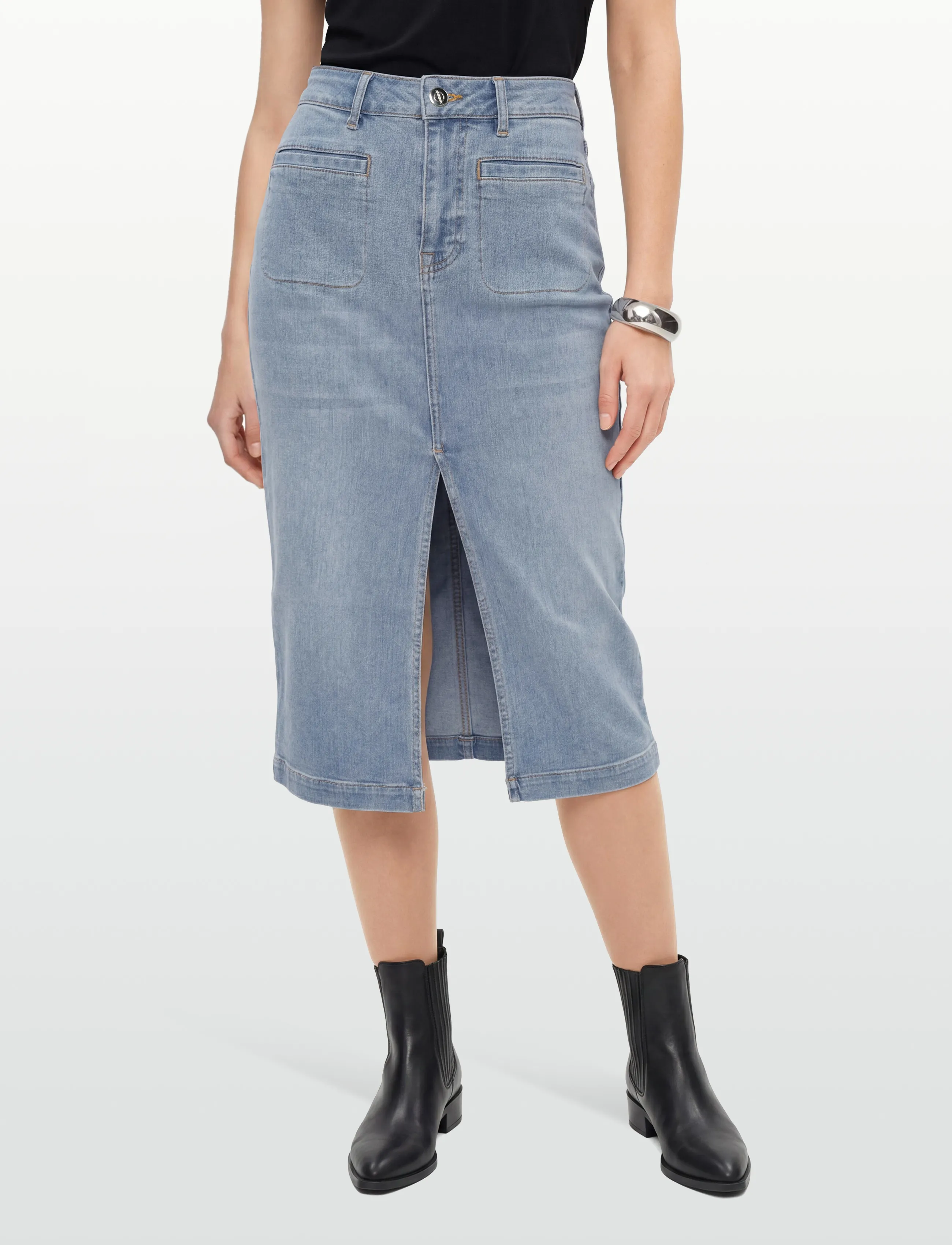 Pieszak - PD-Cara 70's Skirt Wash Rivoli - jeansröcke - denim blue - 3