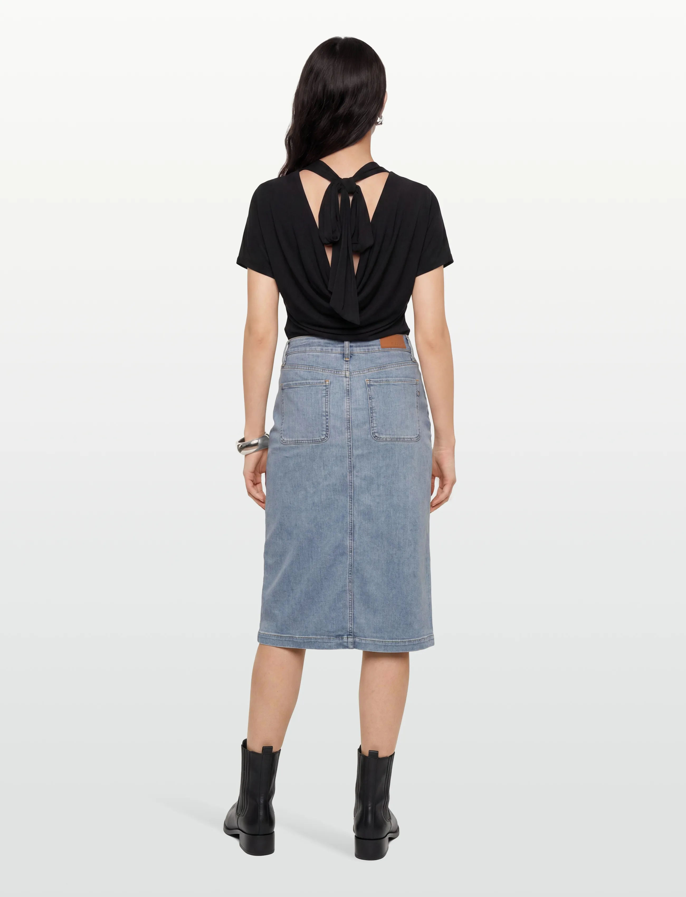 Pieszak - PD-Cara 70's Skirt Wash Rivoli - jeansröcke - denim blue - 4