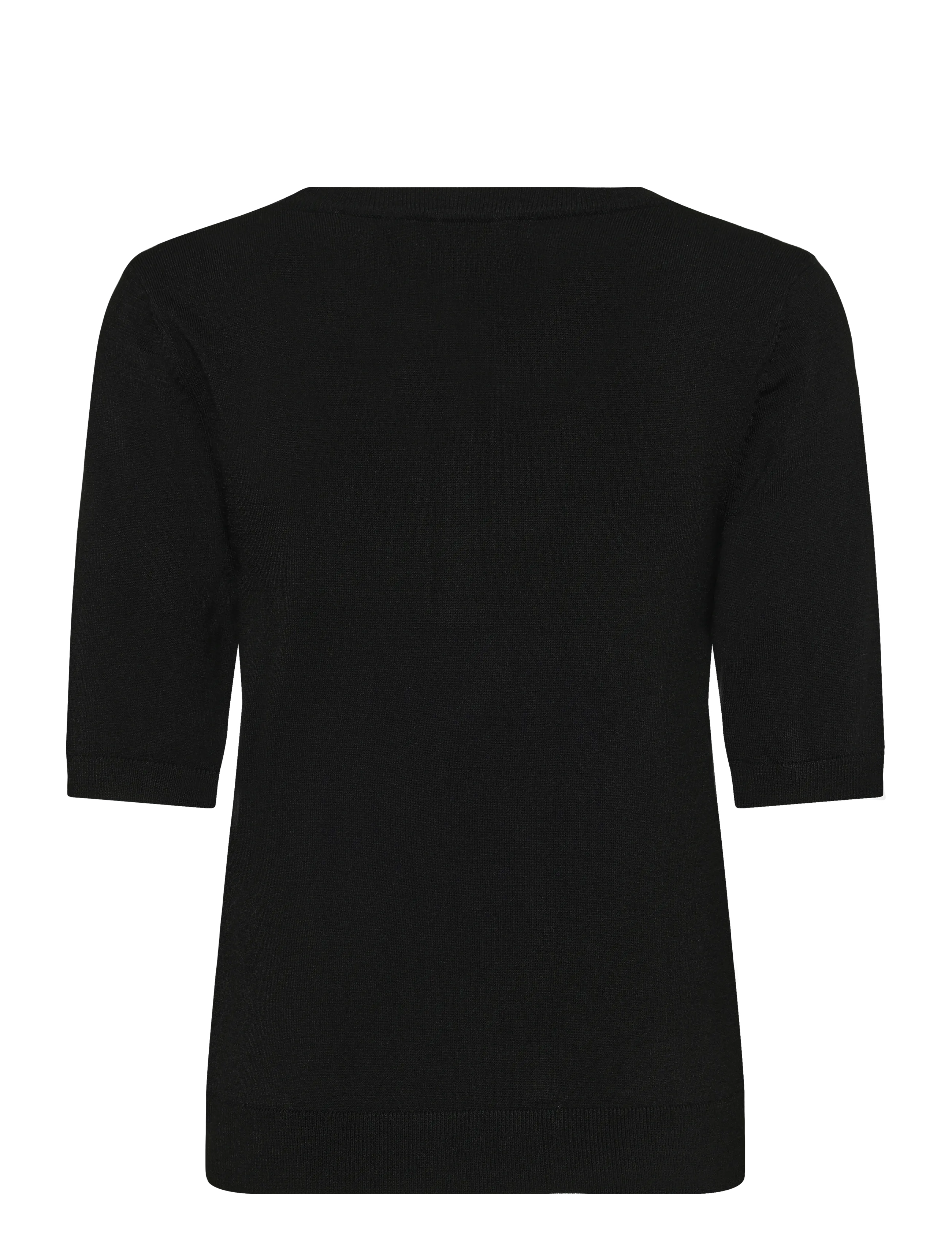 Pieszak - PD-Eba Half Sleeve V-Neck Knit - t-shirts - black - 1
