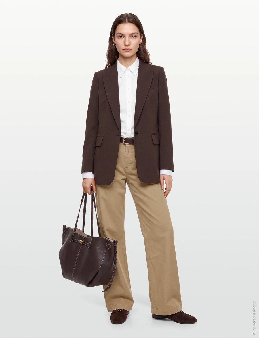 Pieszak - PD-Birkin Classic Pant - bukser med lige ben - lead brown - 0