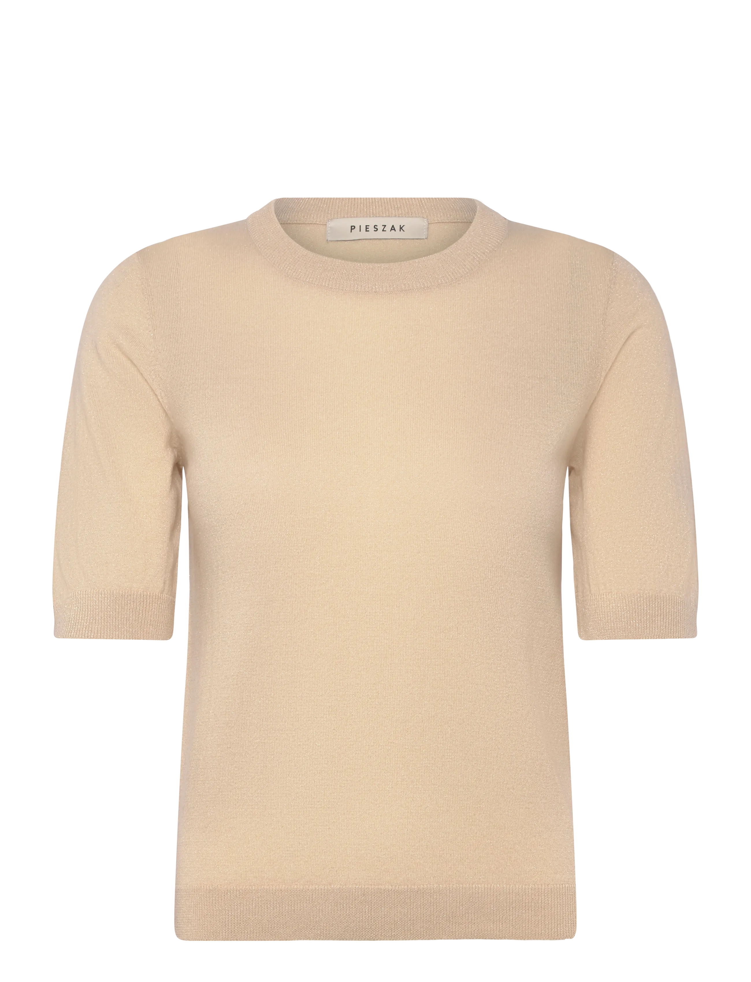 Pieszak PD-Vigga SS Lurex Knit - Tøj - VANILLA WHITE / cream