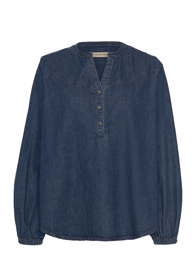 Pieszak - PD-Harper Chambrey Blouse - langärmlige blusen - denim blue - 1