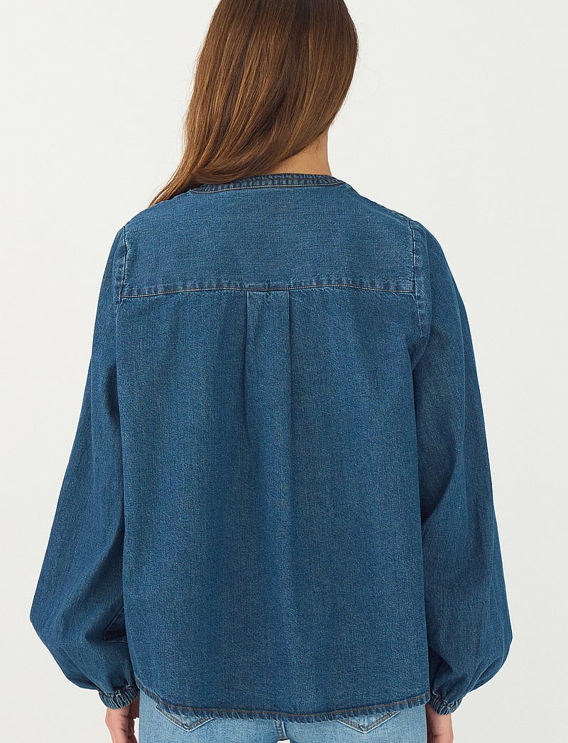 Pieszak - PD-Harper Chambrey Blouse - langärmlige blusen - denim blue - 4