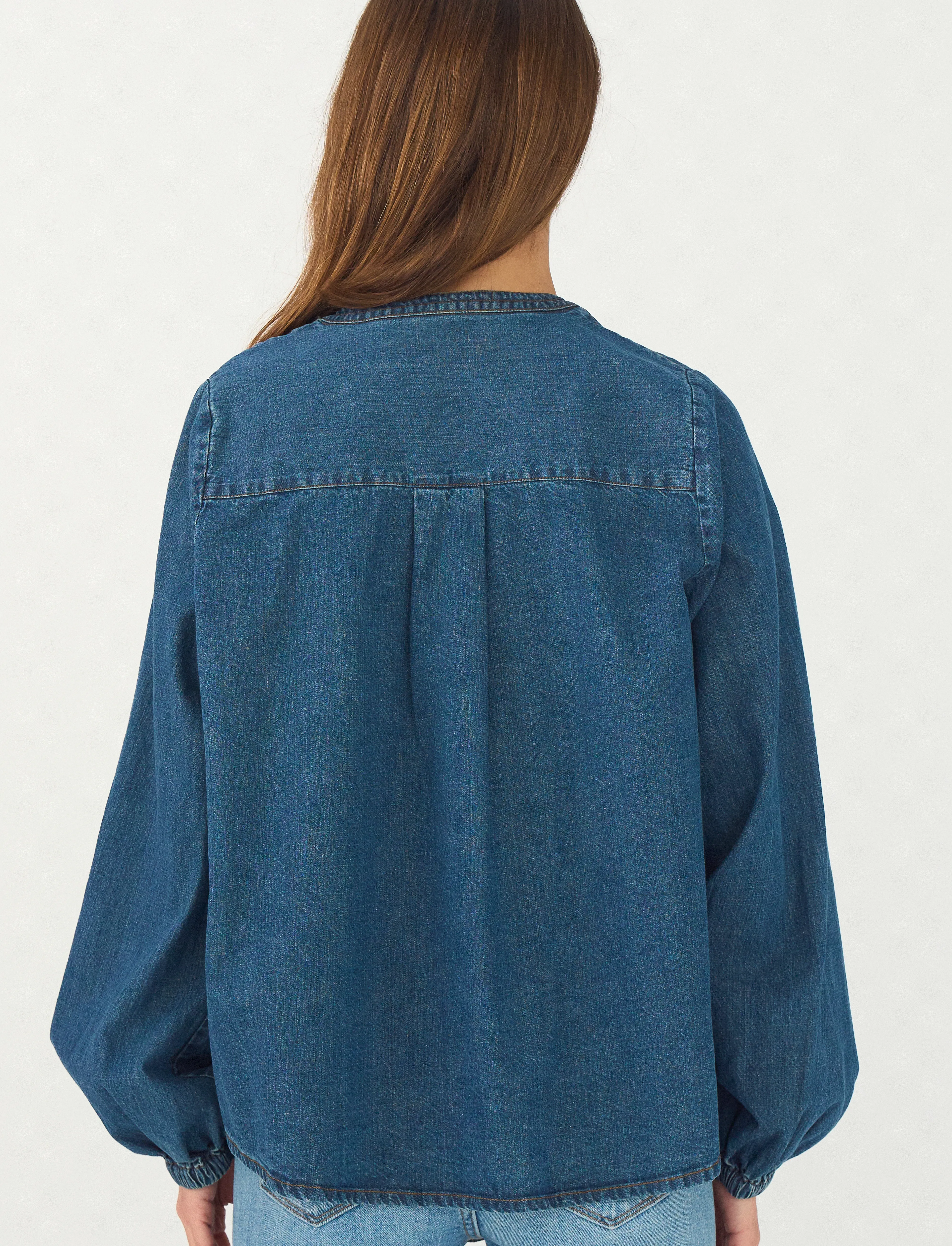 Pieszak - PD-Harper Chambrey Blouse - langærmede bluser - denim blue - 4