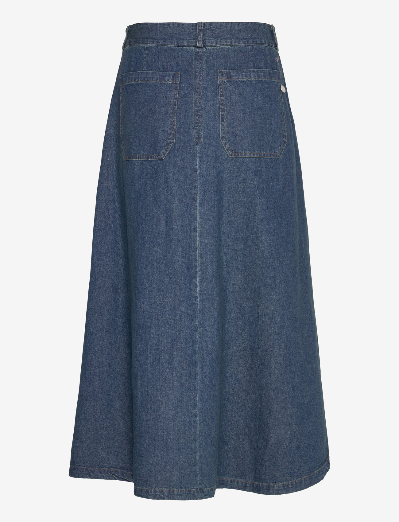 Pieszak - PD-Harper Chambrey Pleat Skirt - jeansröcke - denim blue - 2
