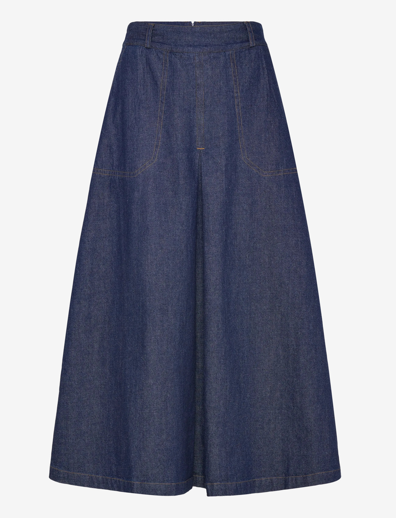 Pieszak - PD-Harper Chambrey Pleat Skirt - denimnederdele - rinse denim - 1