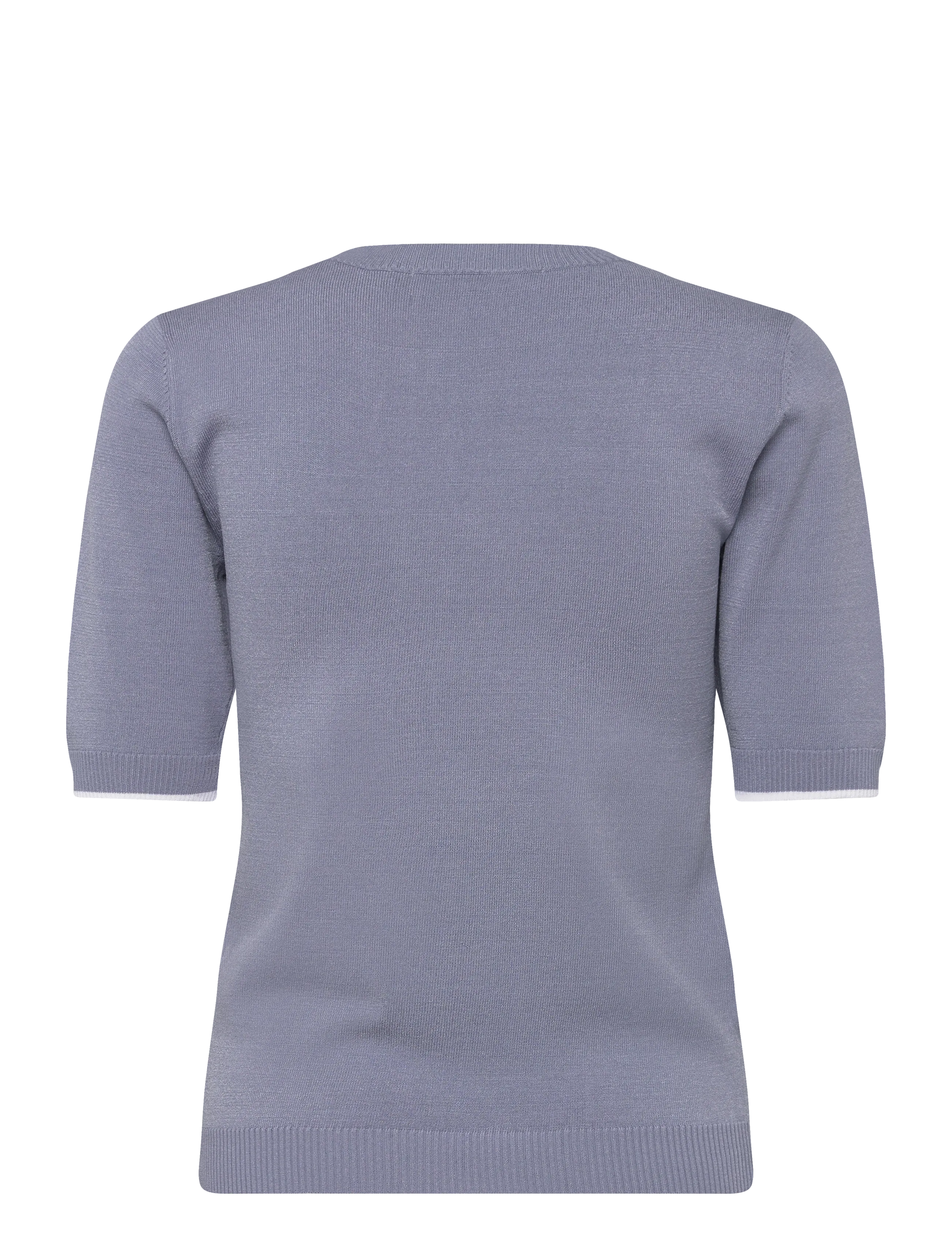 Pieszak - PD-Vigga Contrast O-neck Knit - trøjer - grey blue sky / whisper white - 1